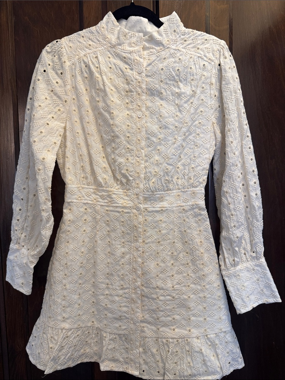 Fate White Eyelet Mini Dress